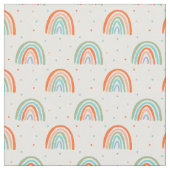 Farbenfrohe Rainbow Polka Dot Pattern Stoff (Nahaufnahme)