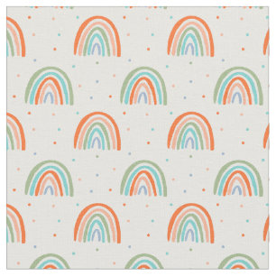 Farbenfrohe Rainbow Polka Dot Pattern Stoff