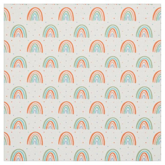 Farbenfrohe Rainbow Polka Dot Pattern Stoff (Muster)