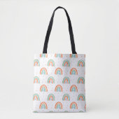 Farbenfrohe Rainbow Polka Dot Pattern Tasche (Vorderseite)
