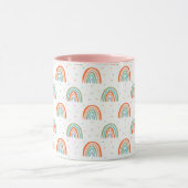 Farbenfrohe Rainbow Polka Dot Pattern Tasse (Zentrum)