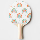 Farbenfrohe Rainbow Polka Dot Pattern Tischtennis Schläger (Vorderseite)