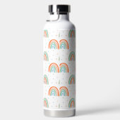 Farbenfrohe Rainbow Polka Dot Pattern Trinkflasche (Rechts)