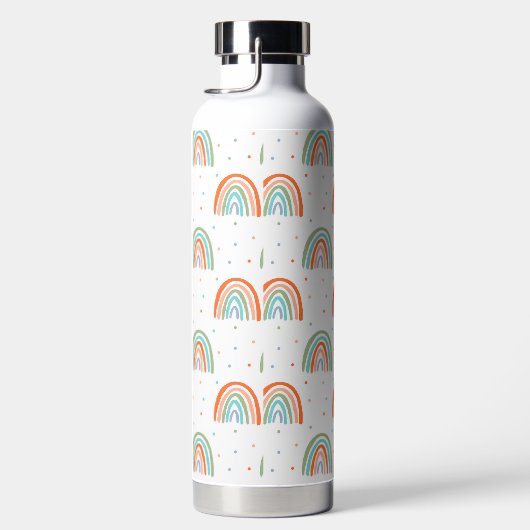 Farbenfrohe Rainbow Polka Dot Pattern Trinkflasche (Rechts)