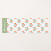 Farbenfrohe Rainbow Polka Dot Pattern Yogamatte (Vorderseite (Horizontal))
