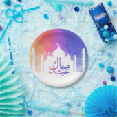 Farbenfrohe Rainbow Polygonal Eid Moschee Papierpl Pappteller (Party)