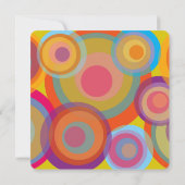 Farbenfrohe Rainbow Pop Circles Birth Announcement Ankündigung (Rückseite)