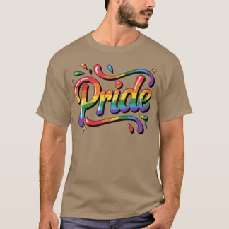 Farbenfrohe Rainbow Pride LGBTQ Celebration Design T-Shirt