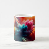 Farbenfrohe Rainbow-Rauchexplosion Kaffeetasse (Mittel)