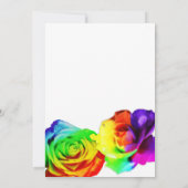 Farbenfrohe Rainbow-Rose kühl, blumenweiße Hochzei Einladung (Rückseite)