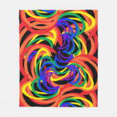Farbenfrohe Rainbow Spirale Abstrakt Fleece Blanke (Vorderseite)
