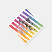 Farbenfrohe Rainbow-Streifen zum Geburtstag Serviette (Ecke)