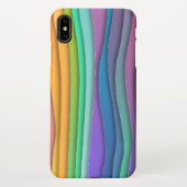 Farbenfrohe Rainbow Stripes Muster iPhone Hülle (Rückseite)