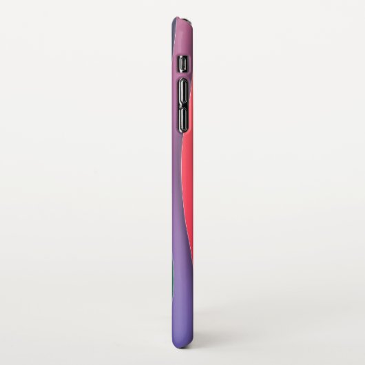 Farbenfrohe Rainbow Stripes Muster iPhone Hülle (Linke Seite)