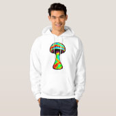 Farbenfrohe Rainbow TieDye Mushroom Hooded Sweatsh Hoodie (Vorne ganz)