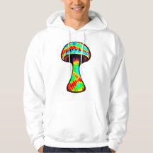 Farbenfrohe Rainbow TieDye Mushroom Hooded Sweatsh