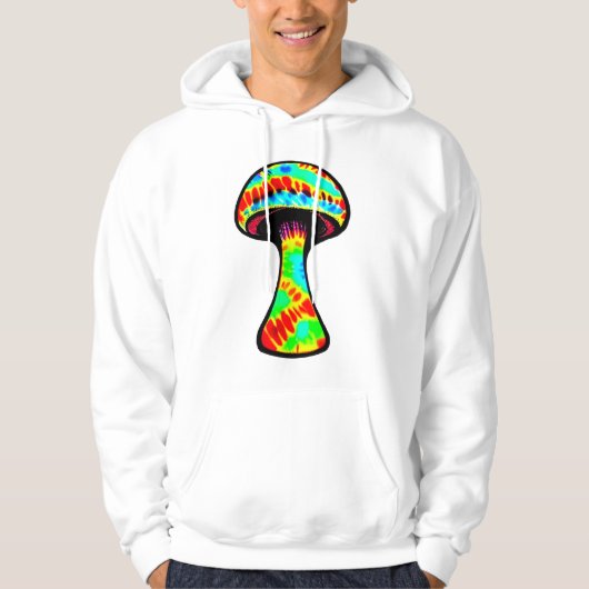 Farbenfrohe Rainbow TieDye Mushroom Hooded Sweatsh Hoodie (Vorderseite)