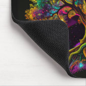 Farbenfrohe Rainbow Tree Fireflies Modernes Kunstw Mousepad (Ecke)