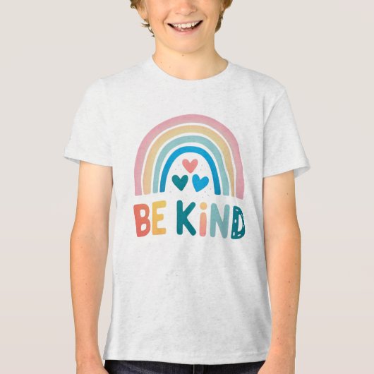 Farbenfrohe Rainbow Tri-Blend Shirt (Vorderseite)