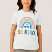 Farbenfrohe Rainbow Tri-Blend Shirt (Vorderseite)