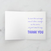 Farbenfrohe Rainbow-Typografie Multilingual Vielen Dankeskarte (Innenseite)