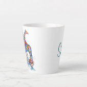 Farbenfrohe Rainbow WasserfarbenGiraffen Personali Milchtasse (Vorderseite)