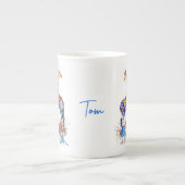 Farbenfrohe Rainbow WasserfarbenGiraffen Personali Porzellantasse (Vorderseite)