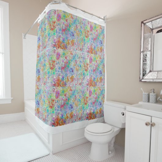 Farbenfrohe Ramblas, der Duschvorhang (Beispiel)