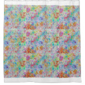 Farbenfrohe Ramblas, der Duschvorhang (Vorderseite)