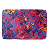Farbenfrohe Random Waves Muster Badematte (Vorderseite)