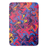 Farbenfrohe Random Waves Muster Badematte (Vorderseite Vertikal)