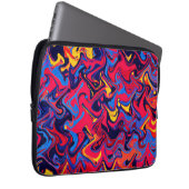 Farbenfrohe Random Waves Muster Laptopschutzhülle (Vorne Rechts)