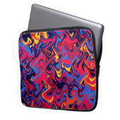 Farbenfrohe Random Waves Muster Laptopschutzhülle (Vorderseite Links)