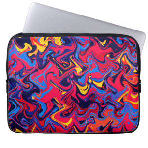 Farbenfrohe Random Waves Muster Laptopschutzhülle