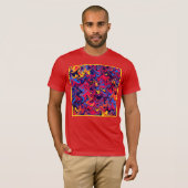 Farbenfrohe Random Waves Muster T-Shirt (Vorne ganz)