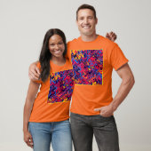 Farbenfrohe Random Waves Muster T-Shirt (Unisex)