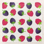 Farbenfrohe Rasberry & BlackBerry Untersetzer (Vorderseite)