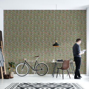 Farbenfrohe Rasenbowls Blockkunst, Tapete