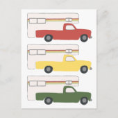 Farbenfrohe Rasta Camper Trailer Postkarte (Vorderseite)