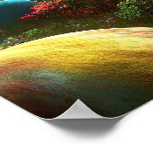 Farbenfrohe rätselhafte Fantasy Nature Land Poster (Ecke)