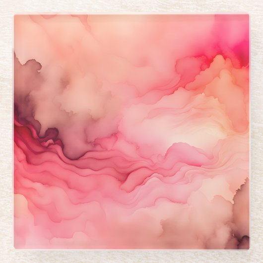 Farbenfrohe Rauch Art Untersetzer (Vorderseite)