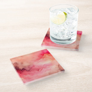 Farbenfrohe Rauch Art Untersetzer