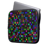 Farbenfrohe Raumdusche Laptopschutzhülle (Vorderseite Links)