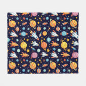 Farbenfrohe Raumforschung Fleecedecke (Vorderseite (Horizontal))