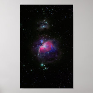 Farbenfrohe Raumgalaxie Sterne Poster