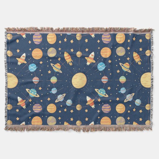 Farbenfrohe Raumgestaltung mit Planeten Decke (Vorderseite)