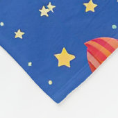 Farbenfrohe Raumgestaltung mit Planeten Fleecedecke (Ecke)