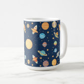 Farbenfrohe Raumgestaltung mit Planeten Kaffeetasse (VorderseiteRechts)
