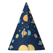 Farbenfrohe Raumgestaltung mit Planeten Partyhütchen (Rückseite)