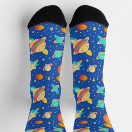 Farbenfrohe Raumgestaltung mit Planeten Socken